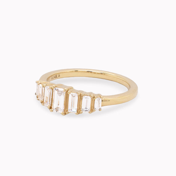 Deco Point Diamond Baguette Ring - Eliza Page