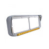 14 LED Rectangular Dual Headlight Bezel with Visor (various colors)