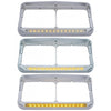 14 LED Rectangular Dual Headlight Bezel with Visor (various colors)