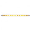 United Pacific - 12" 14 LED Turn Signal Light Bar - Amber LED/Clear Lens