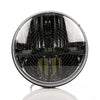 7" Round LED - 2 Diode Heated Headlight with Polycarbonate Lens (12-24V)