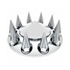 Chrome Pointed Front Axle Cover w/ 33mm Spike Thread-On Nut Cover