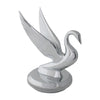 Chrome Swan with Round Base Hood Ornament