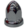 Bullet with Flange Chrome Plastic Lug Nut Cover, 33mm X 2 1/2", 1 1/2" X 2 3/4"