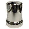 Top Hat with Flange Chrome Plastic Lug Nut Cover, 33mm X 2 3/8"