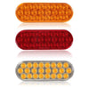 6" Oval Warning Flasher Light (Amber, Red, Amber/Clear)