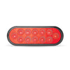 Trux Red Anodized 6" Oval Dual Revolution Light