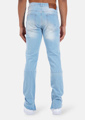 Jeans Ikao light blue zip interieur