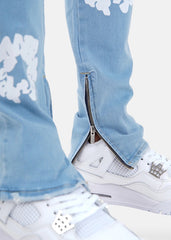 Jeans Ikao light blue zip interieur