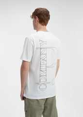 T-shirt C.P. Company big logo 30/1 blanc