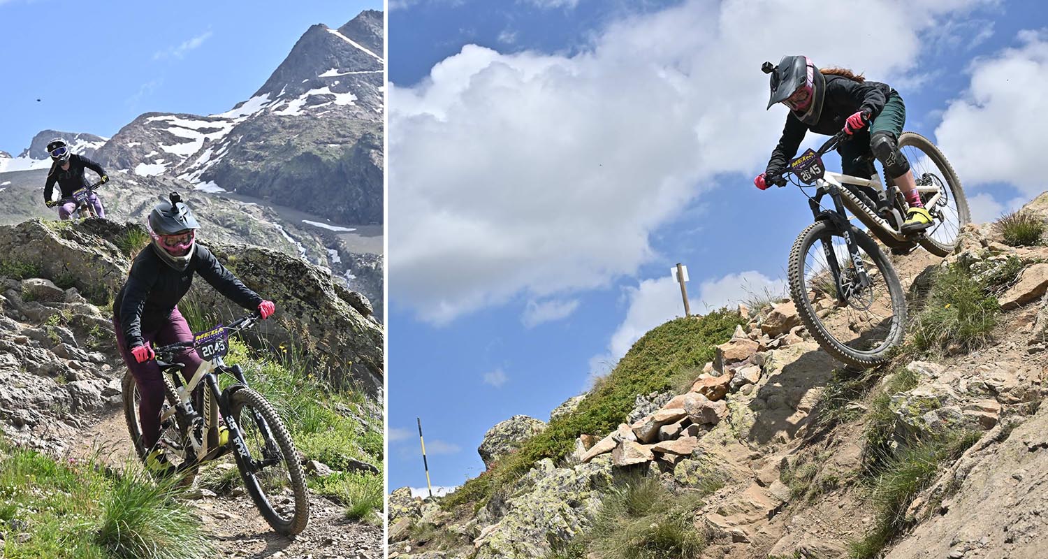 SHREDLY Crew Member Astrid races the 2023 Megavalanche in the mountains of l’Alpe d’Huez, France
