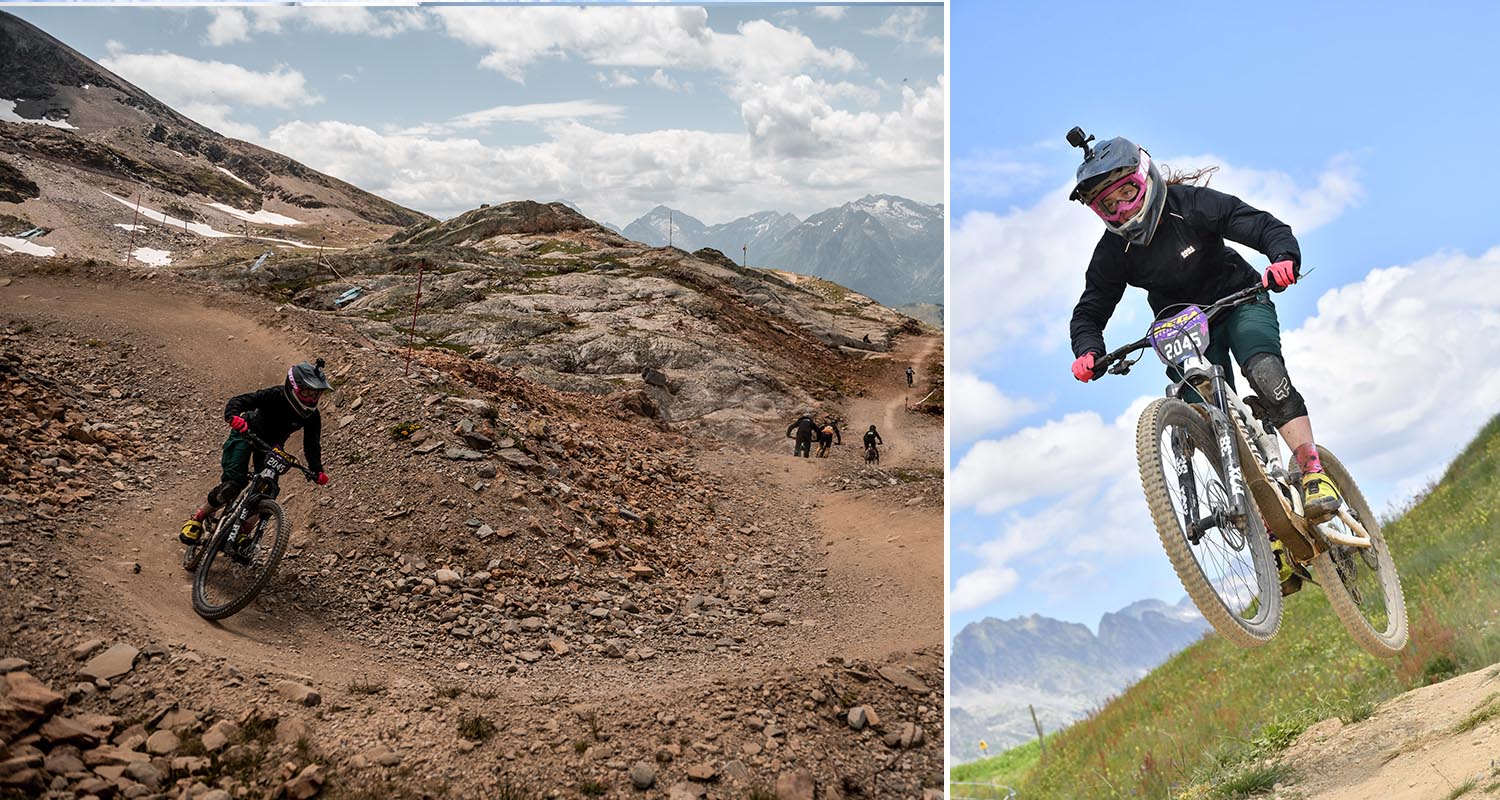 SHREDLY Crew Member Astrid races the 2023 Megavalanche in the mountains of l’Alpe d’Huez, France