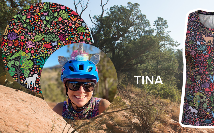 Blog image behind the color way name TINA