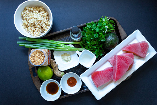 Ahi Tuna Poke Bowl Ingredients