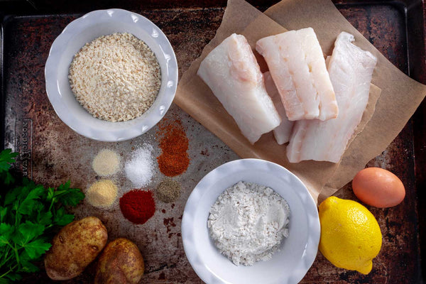 Air Fryer Fish and Chips Ingredients