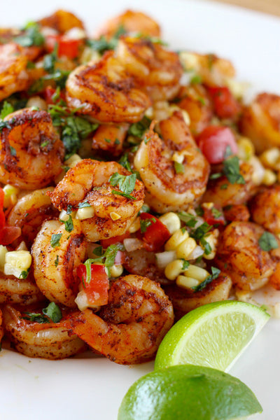 Grilled Mexican Shrimp With Corn Salsa