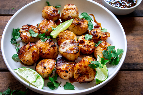 Honey Glazed Scallops