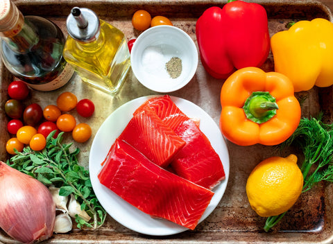 Mediterranean Salmon Bowl Ingredients