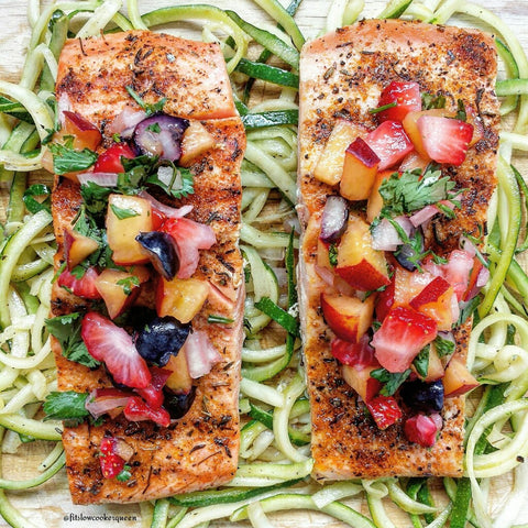 Fruit Salsa Covered Salmon Recipe