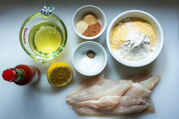 Southern Catfish & Grits Ingredients