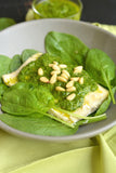 Spinach Pesto Baked Trout