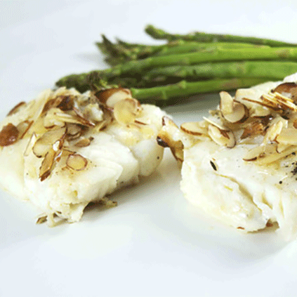 Cod seared with Almonds