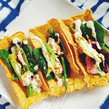 Green Bean Salmon Avocado Boats 