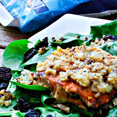 Sea Salt and Black Pepper Crusted Quest Chip Salmon