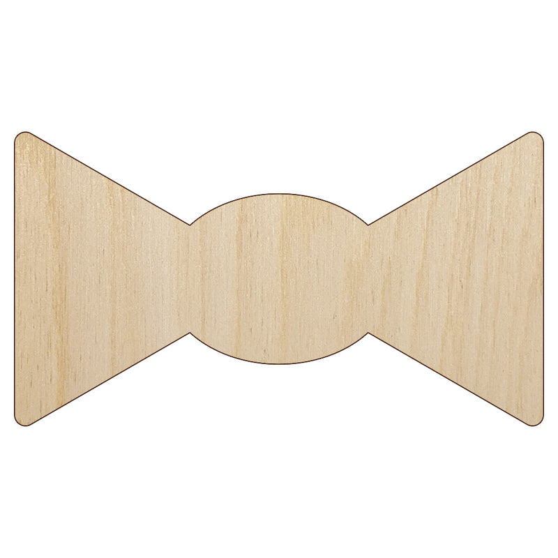 Bow Tie Solid Unfinished Wood Shape Piece Cutout for DIY Craft Projects