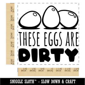 These Eggs are Dirty Unwashed Chicken Duck Goose Quail Carton Square Rubber Stamp for Stamping Crafting