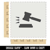 Gavel Judge Lawyer Icon Wall Cookie DIY Craft Reusable Stencil