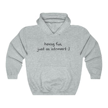 Load image into Gallery viewer, Having Fun, Just an Introvert Hoodie