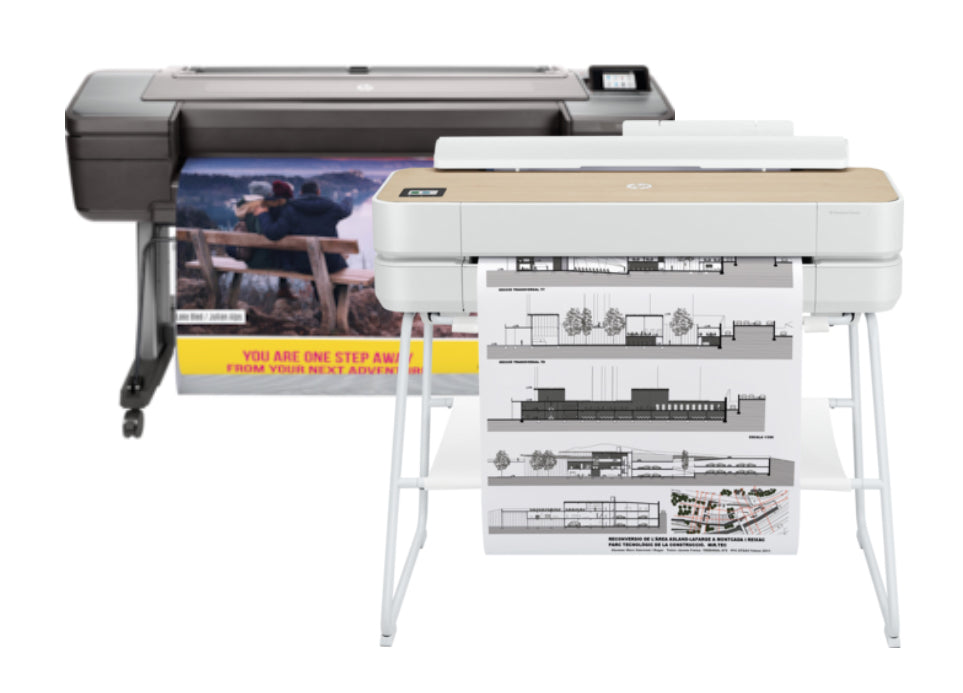 Two wide format printers