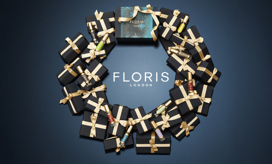 A festive wreath of presents from Floris London