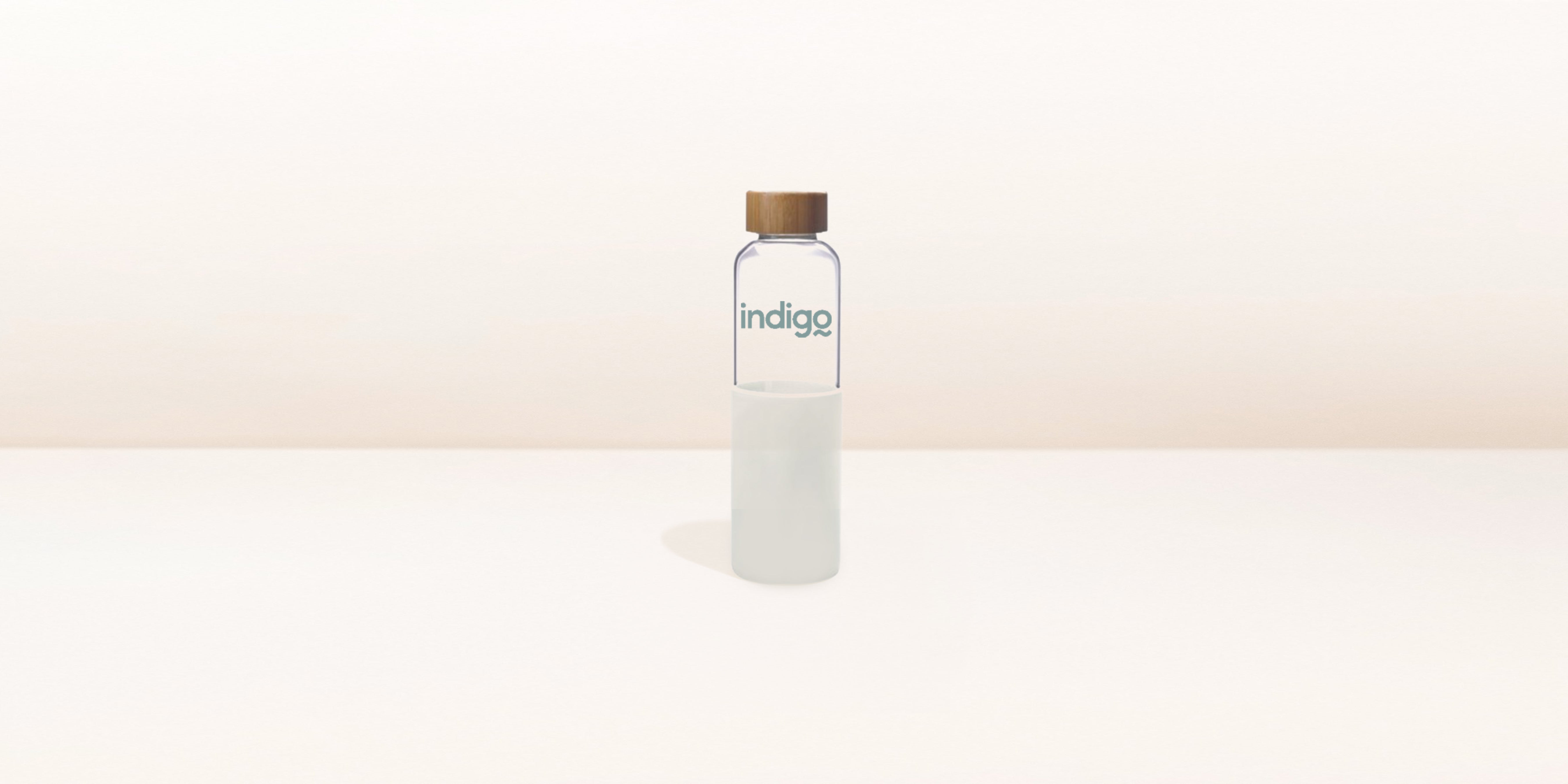 Glass Water Bottle - Indigo Collagen product image