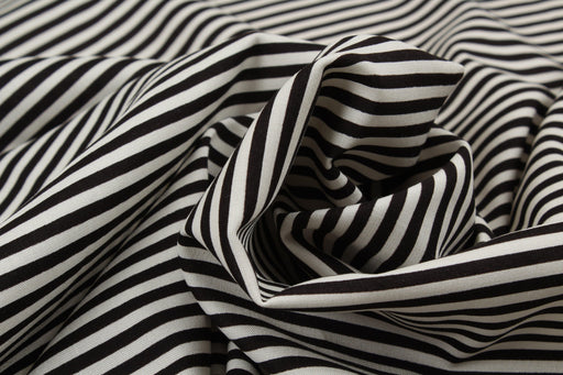 Stretch Viscose Poplin - Stripes — Fabric Sight