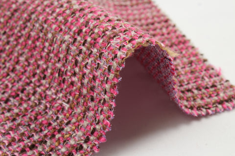 pink tweed fabric