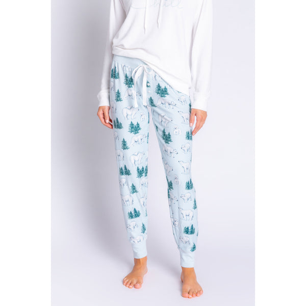 PJ Salvage Henley Top & Duck Print Thermal Pajama Pants