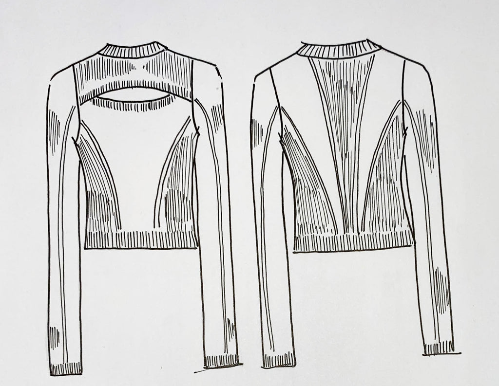sketch of a long sleeve top