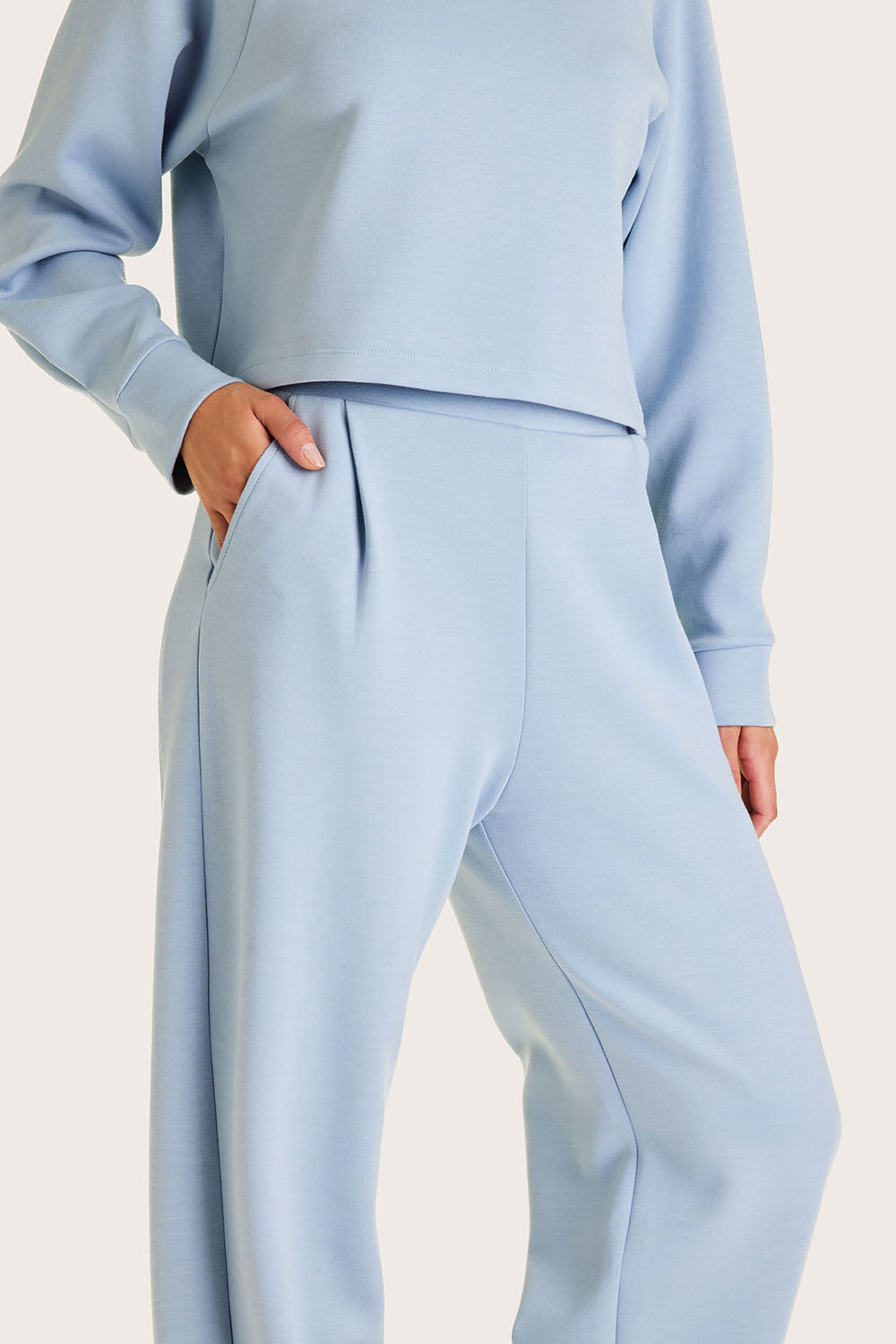 Phoebe Trouser - Light Blue Loose Fit Sweatpants | Alala