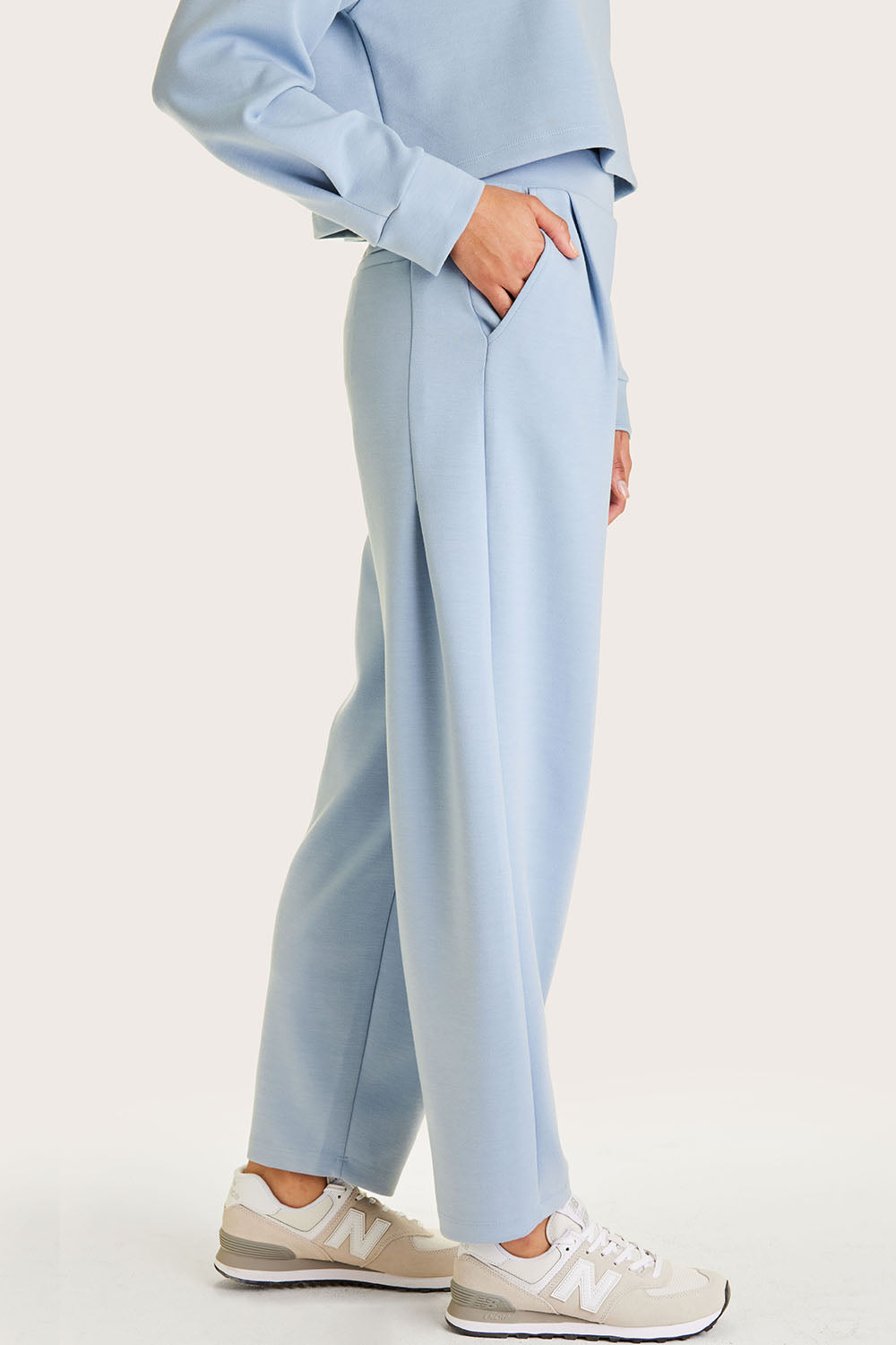 Phoebe Trouser - Light Blue Loose Fit Sweatpants | Alala