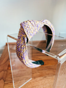 Purple Raffia Headband