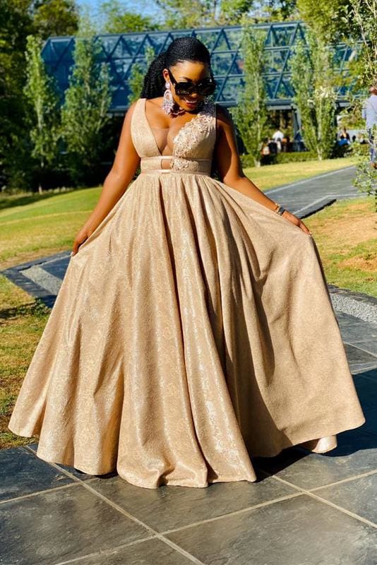 Nude and Gold Dress – Styles By Tumi