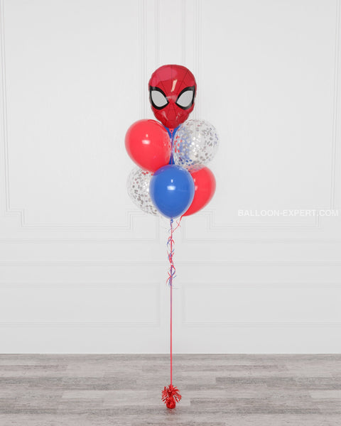 Spider-Man Confetti Balloon Bouquet et Number Balloon – Balloon Expert