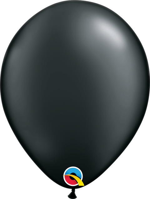 12 Black Latex Balloon, 21 Elegant Sparkles & Swirls, Helium