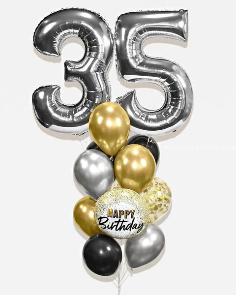 Ballon anniversaire chiffre 5 Blanc 86 cm : Ballons Chiffres Blanc sur  Sparklers Club