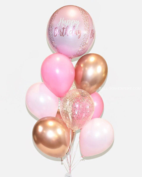 Midnight Copper - Personalized Happy Birthday Balloon with Tassel
