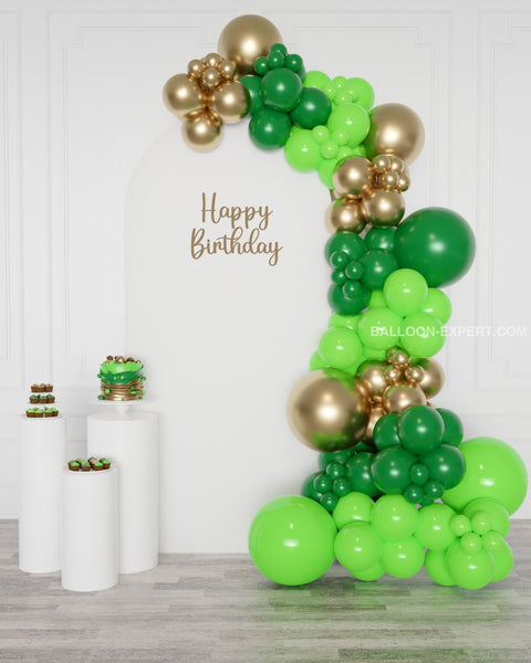 Guirlande de ballons vert sauge, ivoire et or - Balloon Expert