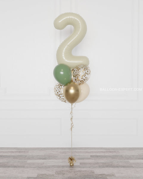 Ballon Numéro 73 Ans Vert Forrest Green Bouquet * Hooray 73 Ans Anniversaire
