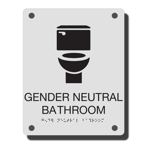 ADA Compliant Gender Neutral Restroom Sign with Braille - NapADAsigns